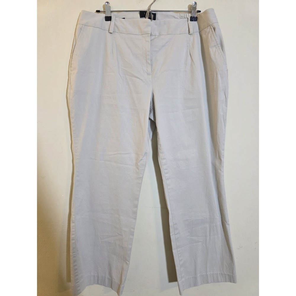 Talbots Women's Size 16 Petite  Light Tan Cotton Stretch Chino Pants Preppy